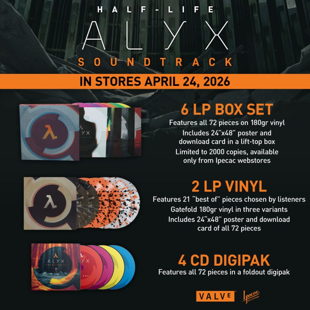Саундтрек из Half-Life: Alyx выйдет на виниловых пластинках и CD-дисках
