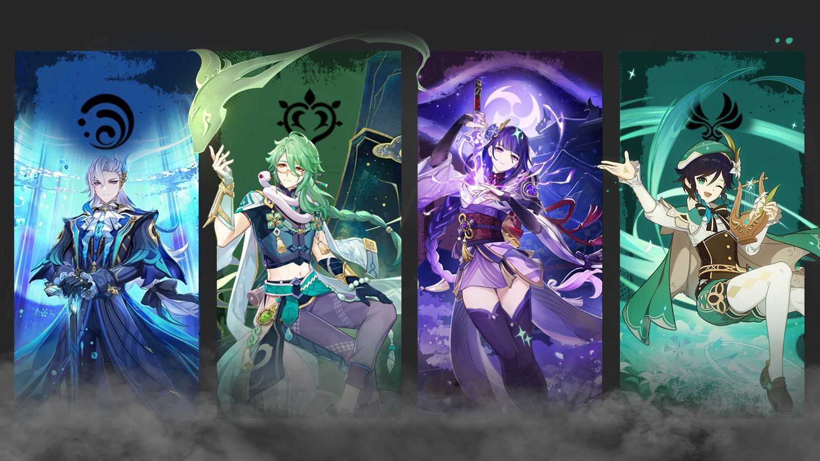 Baizhu-Raiden Shogun-Venti-And Neuvillette Team Composition In Genshin Impact