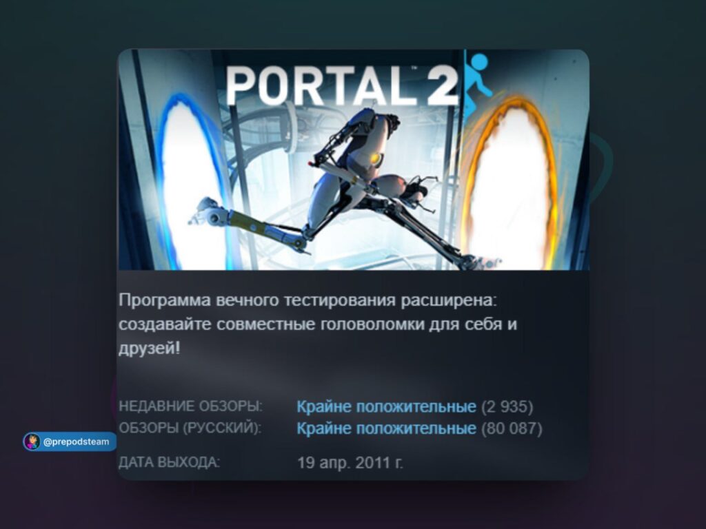 Portal 2 исполнилось 15 лет!