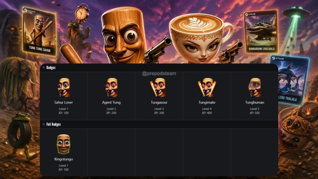 В Brainrot Online появились коллекционные карточки Steam