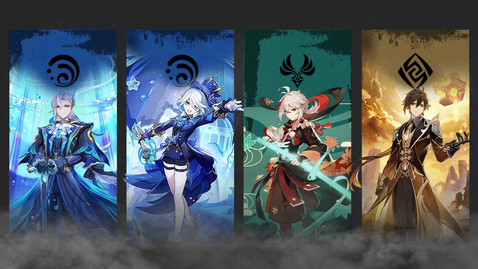 Furina-Kazuha-Zhongli-And Neuvillette Team Composition In Genshin Impact