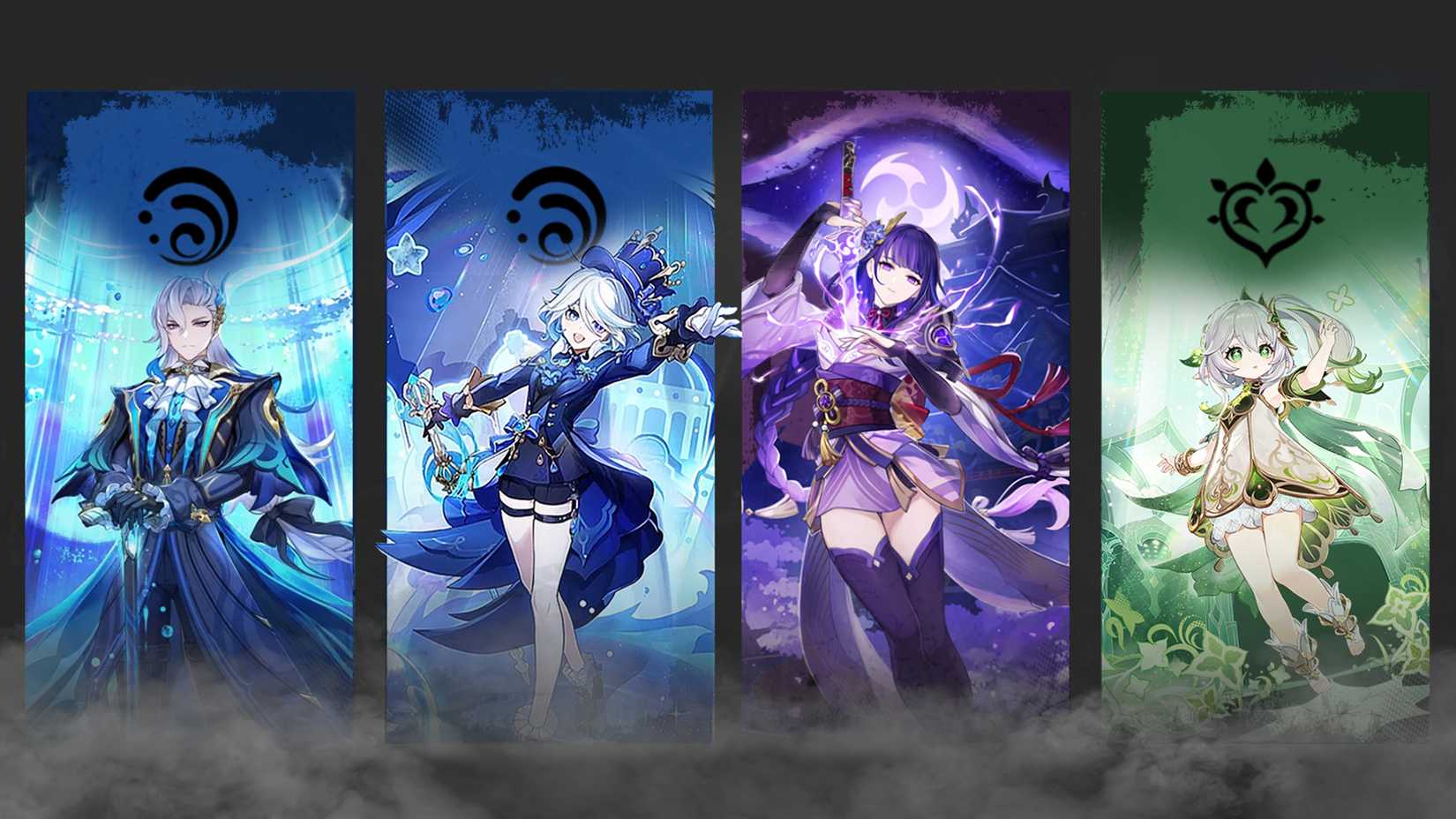 Furina-Raiden Shogun-Nahida-And Neuvillette Team Composition In Genshin Impact