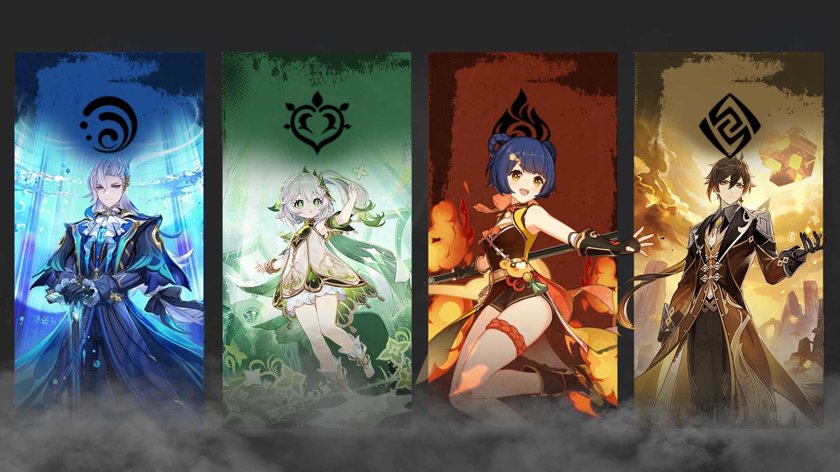 Nahida-Xiangling--Zhongli-And Neuvillette Team Composition In Genshin Impact