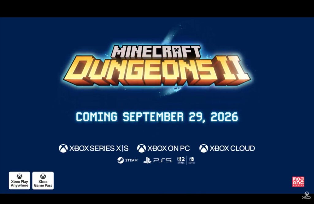Minecraft Dungeons II выйдет 29 сентября 2026